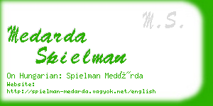 medarda spielman business card